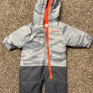 Columbia Infant Snowsuit in Gray and Orange